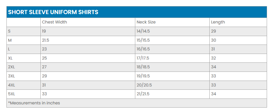 100% Polyester Short Sleeve Uniform Shirt