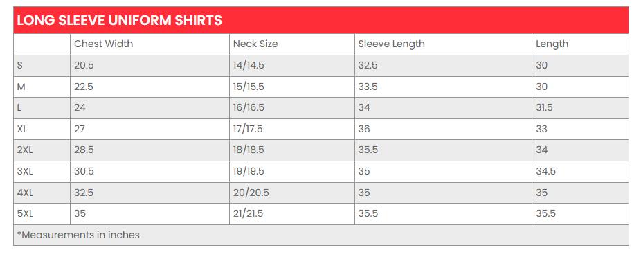 100% Polyester Long Sleeve Uniform Shirt SALE