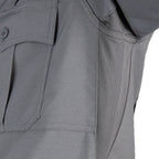 Polyester 4 Pocket Hidden Zipper Uniform Shirt with Underarm Mesh - Long Sleeve