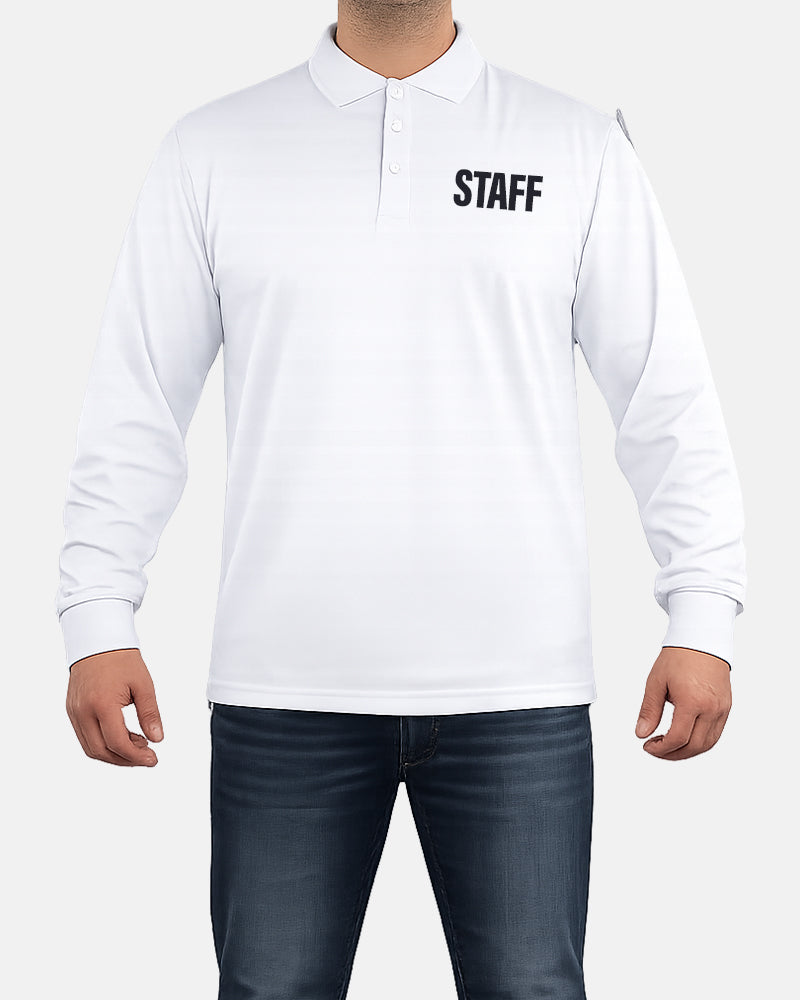 100% Polyester Staff Tactical Performance Polo Long Sleeve Shirt