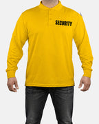 100% Polyester Security Tactical Performance Polo Long Sleeve Shirt