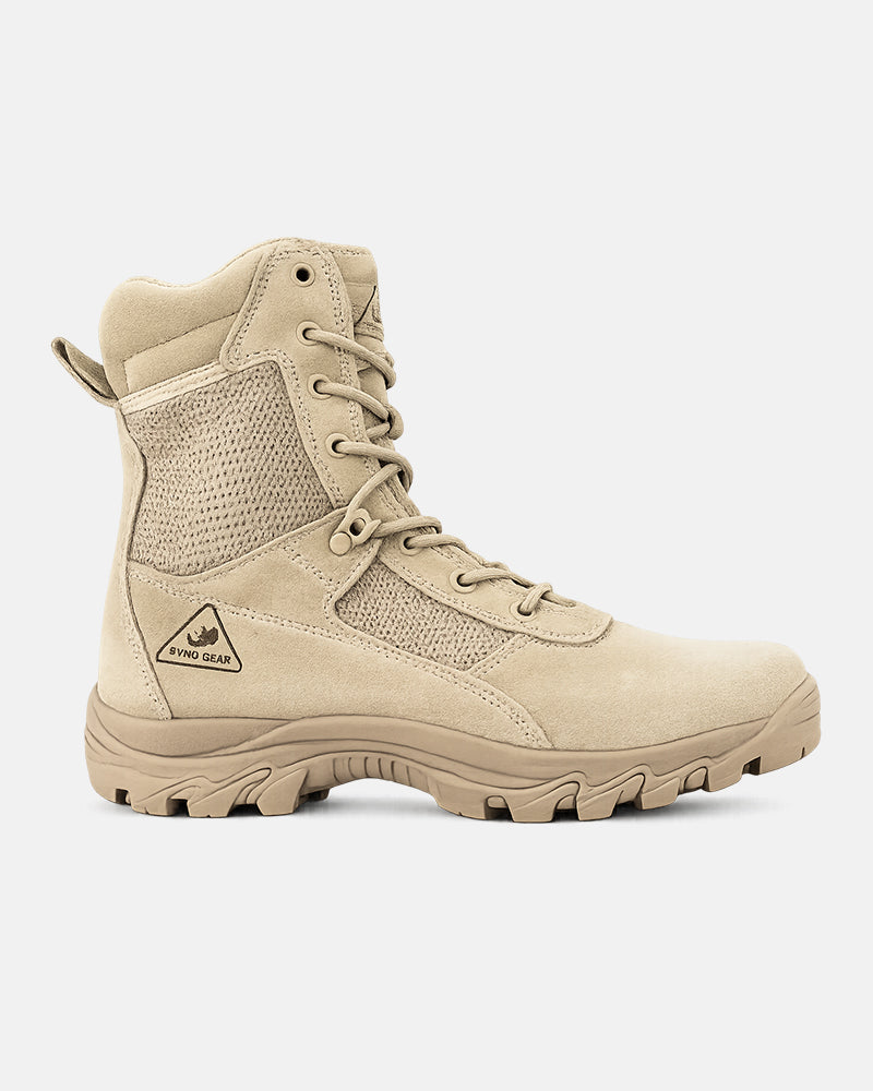 8" CoolMax Ryno Gear Tactical Combat Boots (Beige)