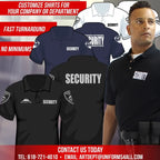 100% Polyester Staff Tactical Performance Polo Long Sleeve Shirt
