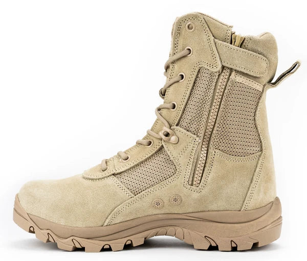 8" CoolMax Ryno Gear Tactical Combat Boots (Beige)