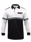 100% POLYESTER SECURITY TWO TONE BIKE PATROL SHIRT WITH ZIPPER POCKET - LONG SLEEVE