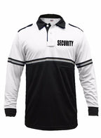 100% POLYESTER SECURITY TWO TONE BIKE PATROL SHIRT WITH ZIPPER POCKET - LONG SLEEVE